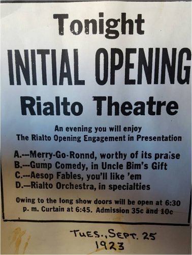 Opening Night Playbill - Sept 25, 1923