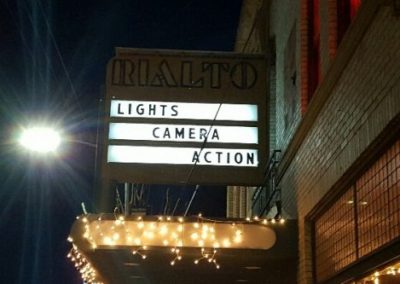 Marquee:Lights Camera Action (at night)