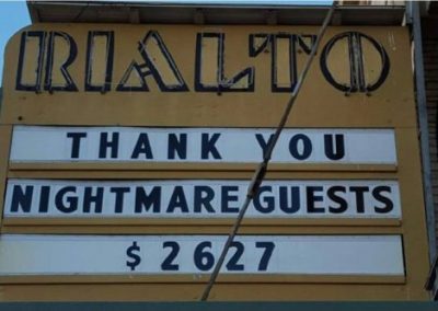 Marquee:Thank You Nightmare Guests $2627