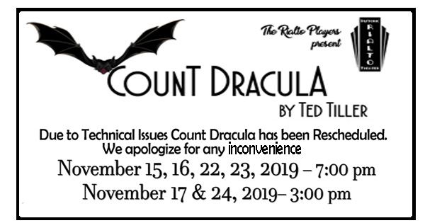 Count Dracula - Rescheduled to November 15-24