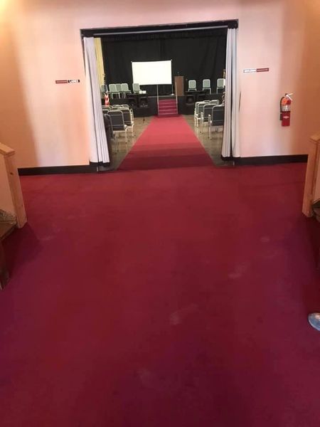 New carpet in lobby/aisle