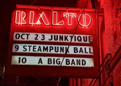 Marquee: Oct 2-3 Junktique, 9 Steampunk Ball, 10 Big Band