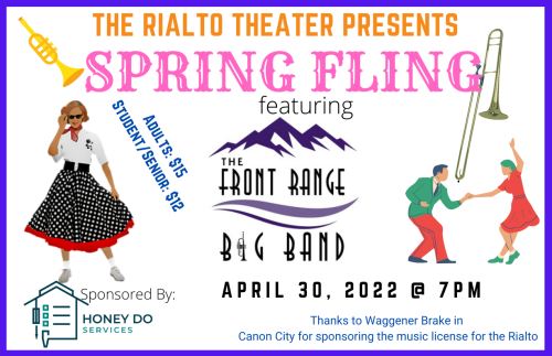The Rialto Presents: Spring Fling featuring the Front Range Big Band - April 30, 2022 @ 7pm