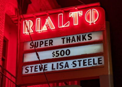 Marquee: Super Thanks $500 Steve Lisa Steele