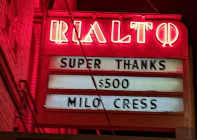 Marquee: Super Thanks $500 Milo Cress