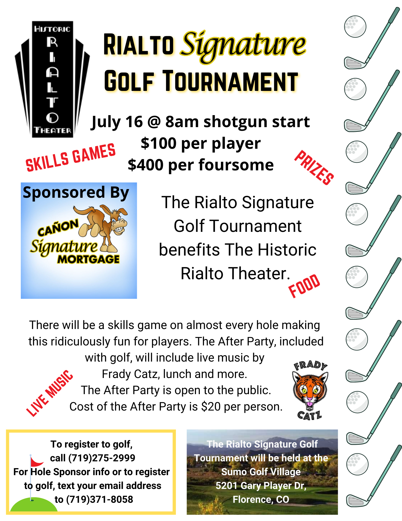 Rialto Signature Golf Tournament - July 16, 2022 - full flyer