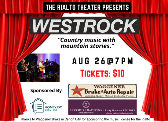 Westrock at the Rialto - Aug 26 @ 7pm