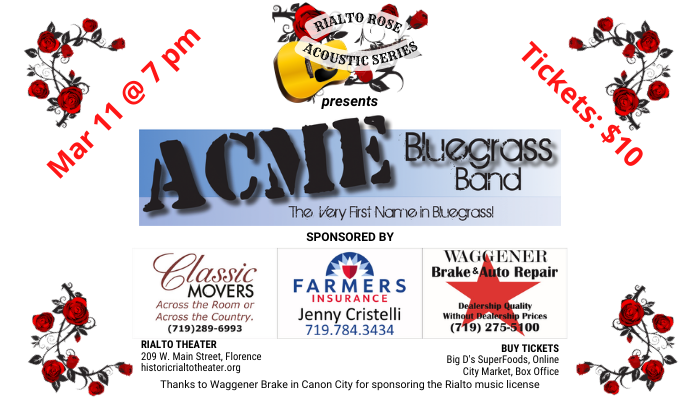 Rialto Rose Acoustic Series featuring ACME Bluegrass