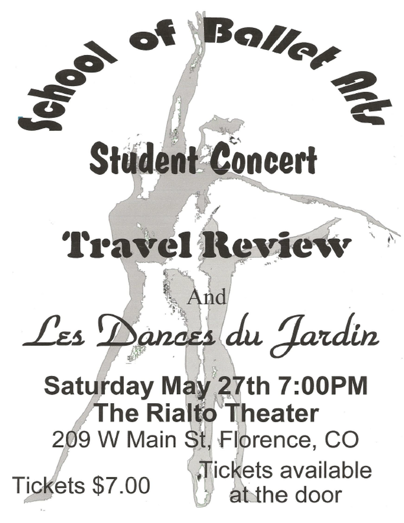 School of Ballet Arts Student Concert - May 27th @ 7pm