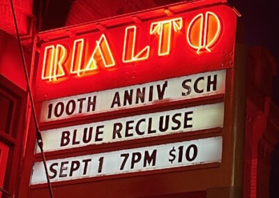 Marquee: 100th Anniv Sch - Blue Recluse - Sept 1 7pm