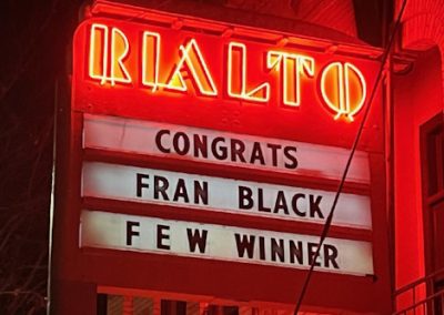 Marquee: Congrats Fran Black F.E.W. Winner - 2023