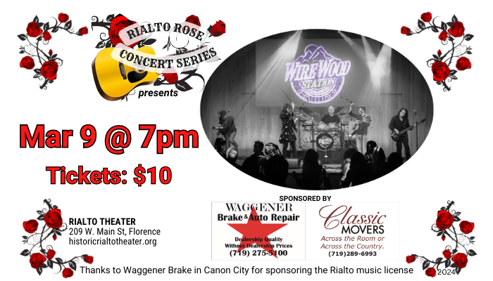 Rialto Rose Concert Series - WireWood Station - Mar 9, 2024